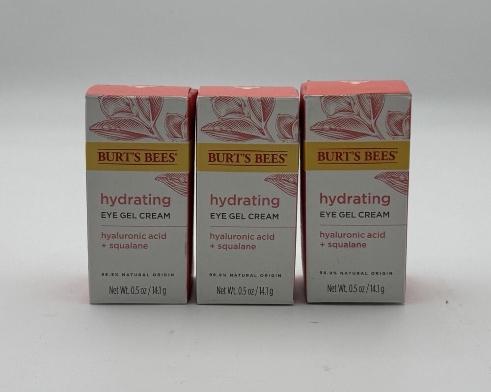 [3 PACK] Burt's Bees Truly Glowing Hydrating Eye Gel Cream 0.5 fl oz NEW